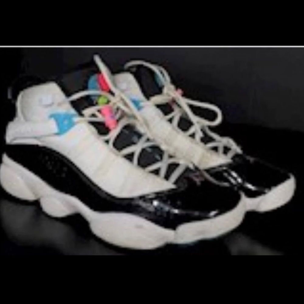 Nike Jordan 6 Rings Patent White Black Pink SOUTHBEACH Miami CK0017-100 Sz 9.